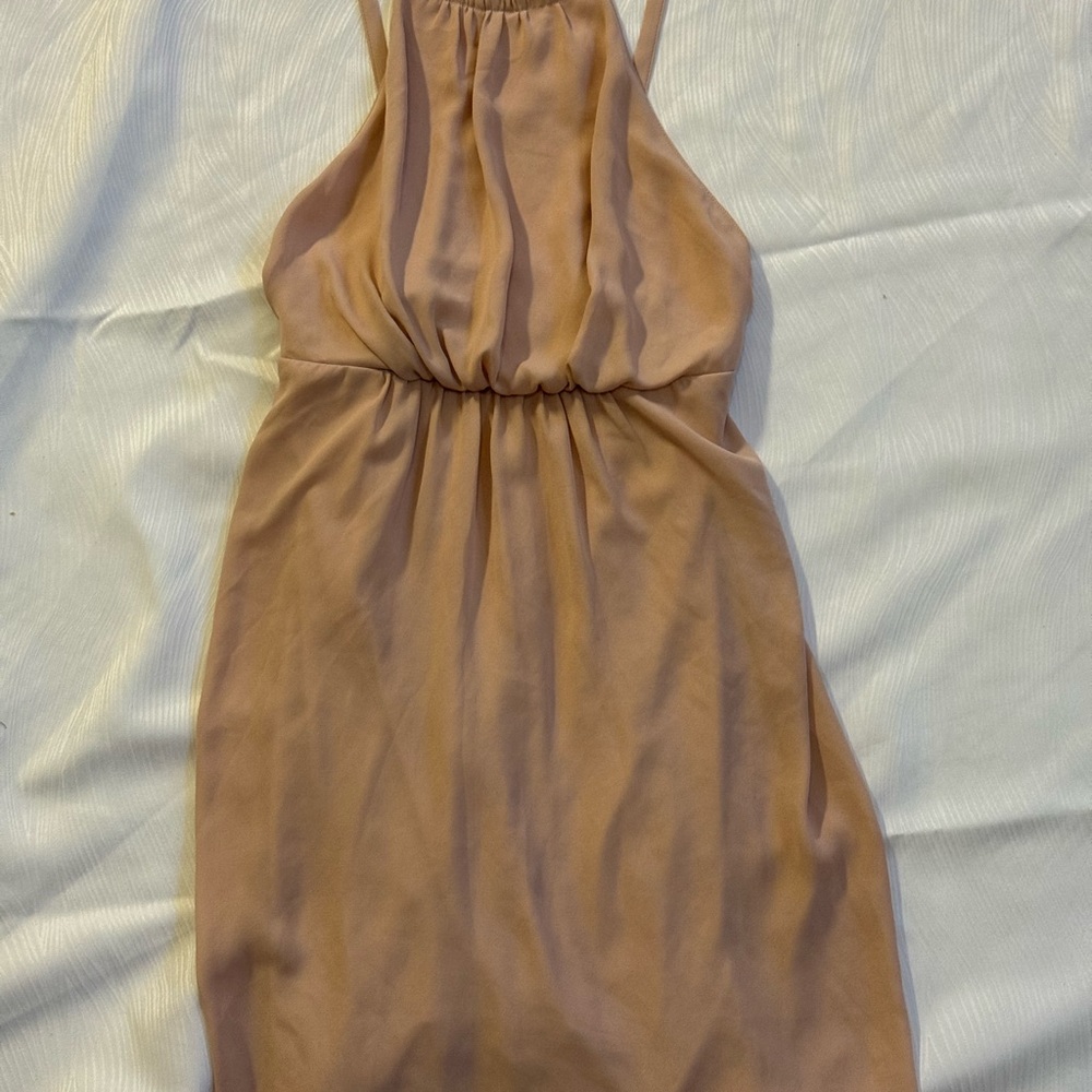 Show Me Your Mumu Blush Pink Slip Dress Medium Strappy Backless Boho Fall Style